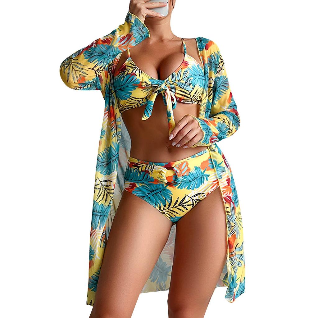 Женский сексуальный купальник с разрезом и длинной юбкой (3 шт.)