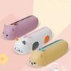 Large Capacity Silicone Pencil Case Silicone Material Cartoon Animal Pencil Case Office Use