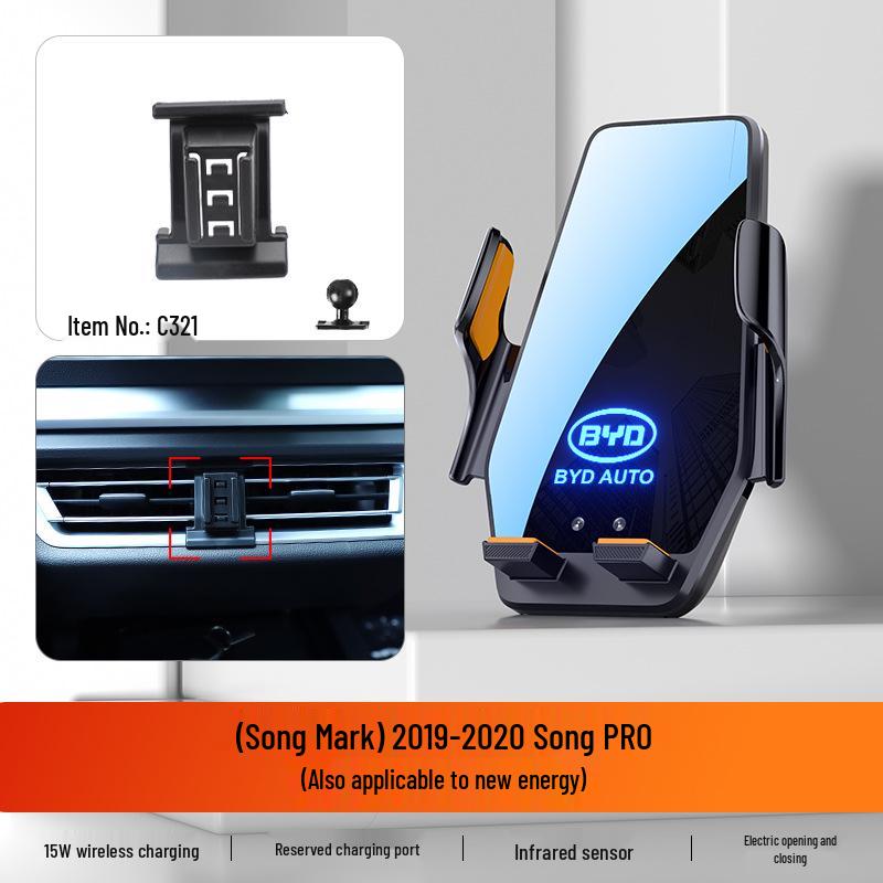Автомобильный держатель для мобильного телефона BYD для Dolphin, Qin PLUS, Han EV, Tang DMI, Song MAX, Yuan PRO и E5