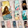 Чехол для телефона Samsung Galaxy S25 Ultra S9 S10 S20 S22 Plus S21 FE S23 S24 Ultra с изображением доски для серфинга, серфинга, девушки-серфера