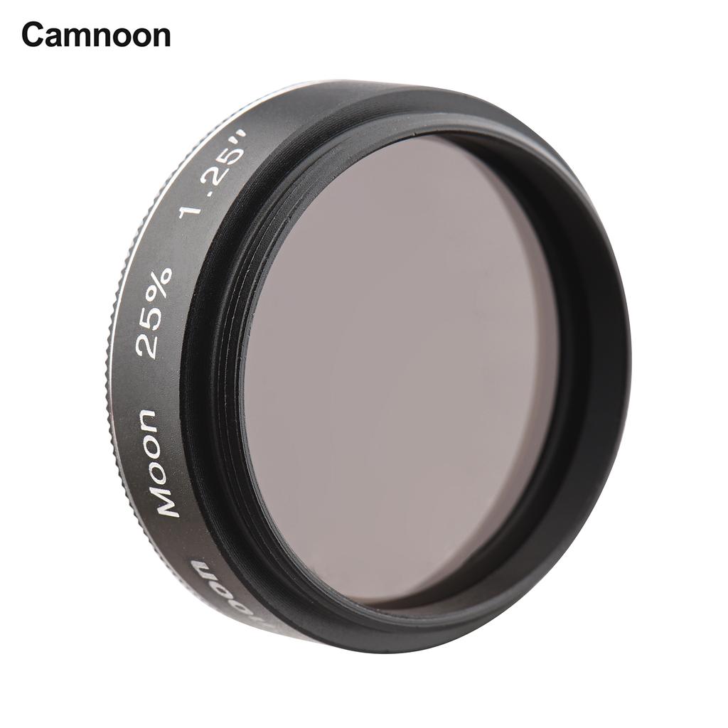 Camnoon 1.25 Inch Moon Filter 25 Percent Transmittance Filter for Astronomical Telescope Eyepiece