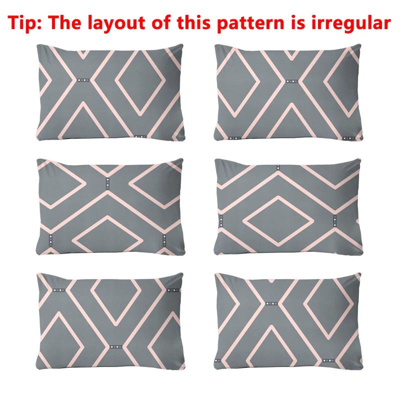 Simple 3-Piece Modern Geometry Pattern Matte Three Piece Fitted Sheet Set, Bedroom Printed Bed Cover Set, Bedding