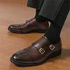 Британские Мужские Лоферы Monk Strap Новые Остроносые Кожаные Туфли Для Мужчин Дизайнерские Формальные Свадебные Туфли Для Выпускного Вечера Обувь Для Возвращения Домой