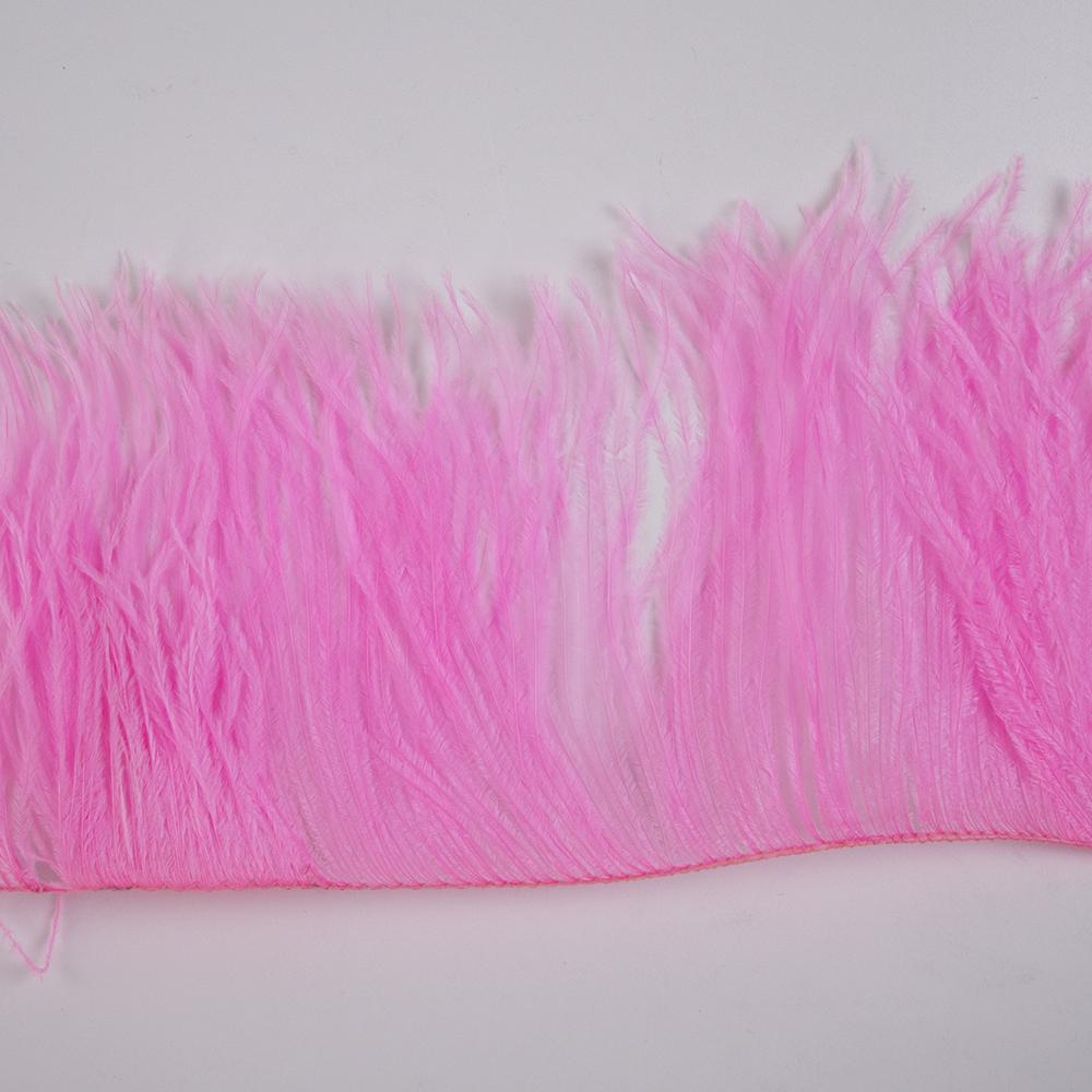 Feather1Meter Ostrich Feathers Fringe Trimming String 10-15/15-18/18-22cm Plumes Ribbon For Crafts Dress Sewing Accessories