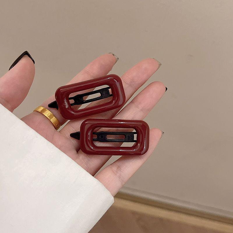 2 шт., заколка для волос Mini Bb карамельного цвета, маленькая прямоугольная шпилька, простая заколка Ins Style, заколка с боковой заколкой, головной убор для девочек, аксессуары для волос