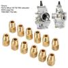 12pcs Carburetor Main Jet Kit 90-200 Gold Heavy Duty Carburetor Nozzle for Mikuni VM TM TMX, Professional Manufacture, Long Life
