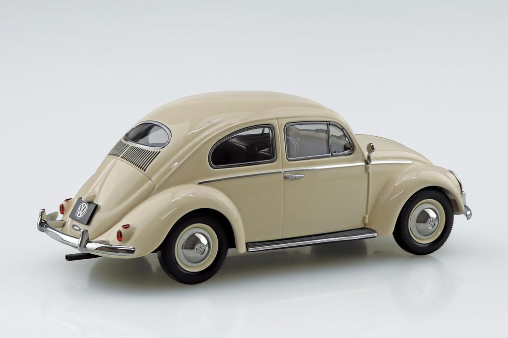 Aoshima Bunka Kyozai Rakupura Snap Kit Volkswagen Beetle Светло-бежевый Пластиковый Модельный Набор ООО. 1/32 №20-ЛБ Предварительно окрашенный (Автомобиль)