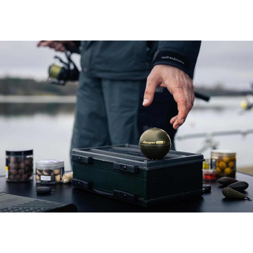 Deeper CHIRP+ 3 Wireless Smart Fish Finder with 3D Depth Mapping, Built-in GPS, CHIRP Technology, Fast Charging, Up to 15 Hours of Battery Life, Wi-Fi