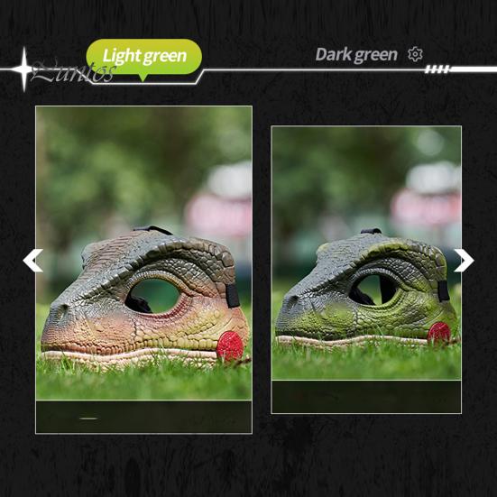 Электрический Головной Убор Головы Динозавра со Звуком Подвижным Ротом Кричащая Голова Дино Хэллоуин Костюм Партии Косплей Крышка Головы Велоцираптора Праздничные Атрибуты