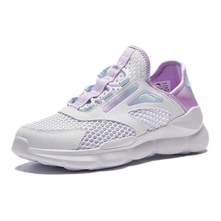 Anta Comfortable Fashionable Non-Slip Shock Absorbing Low-Top Kids Running Shoes Kids Sneaker White Purple A322428821-3