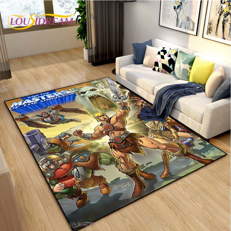 He-man masters Cartoon Carpet for Living Room Bedroom Rug Kitchen Kids Door Unslip Floor Mat Birthday gift photography props Rug