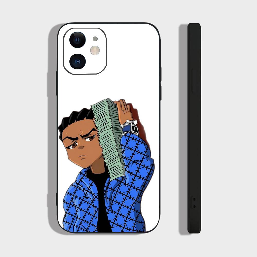 Мультяшный The B-Boondocks Для IPhone 15 16 14 Plus 13 12 11 17 Pro Max 17 Air Черный Мягкий Чехол для Телефона