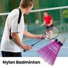 10 шт. нейлоновые воланы для бадминтона, стабильные, прочные, нейлоновые воланы с перьями, молодежные игроки, для тренировок по бадминтону в помещении и на открытом воздухе
