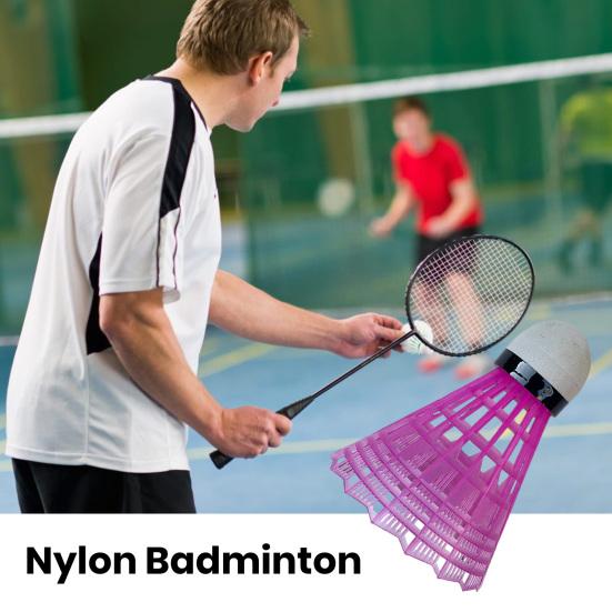 10 шт. нейлоновые воланы для бадминтона, стабильные, прочные, нейлоновые воланы с перьями, молодежные игроки, для тренировок по бадминтону в помещении и на открытом воздухе