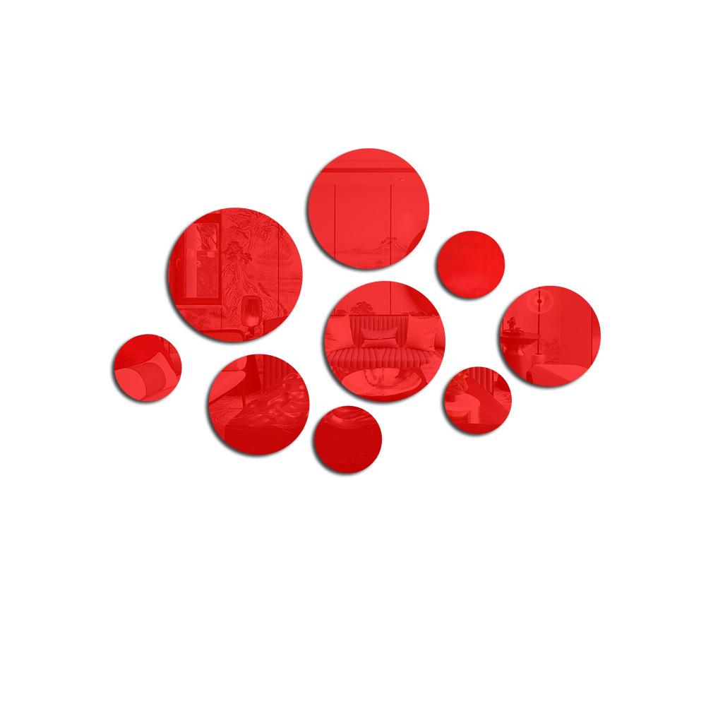 JM3246 3D круглые акриловые настенные зеркальные наклейки для декора гостиной и спальни