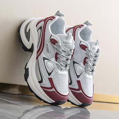 Белые модные сетчатые дышащие кроссовки для походов на открытом воздухе, летние новые стильные дизайнерские кроссовки с перекрестными ремешками на толстой подошве для женщин