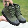 Tactical Training Shoes High Top Breathable Canvas Site Odor Resistant Outdoor Labor Protection Shoes for Men