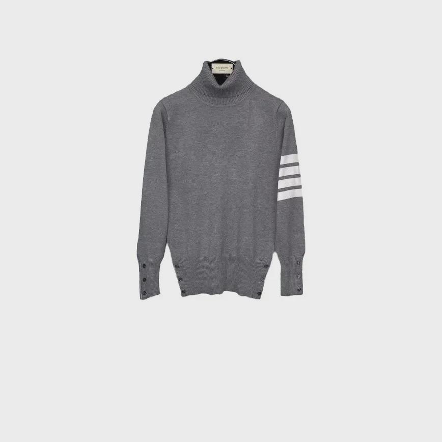 Классический шерстяной свитер-водолазка с четырьмя перекладинами унисекс на осень/зиму