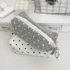 Polka Dot Pencil Case Sweet Zipper Stationery Pouch Pencil Storage Bag  Back To School