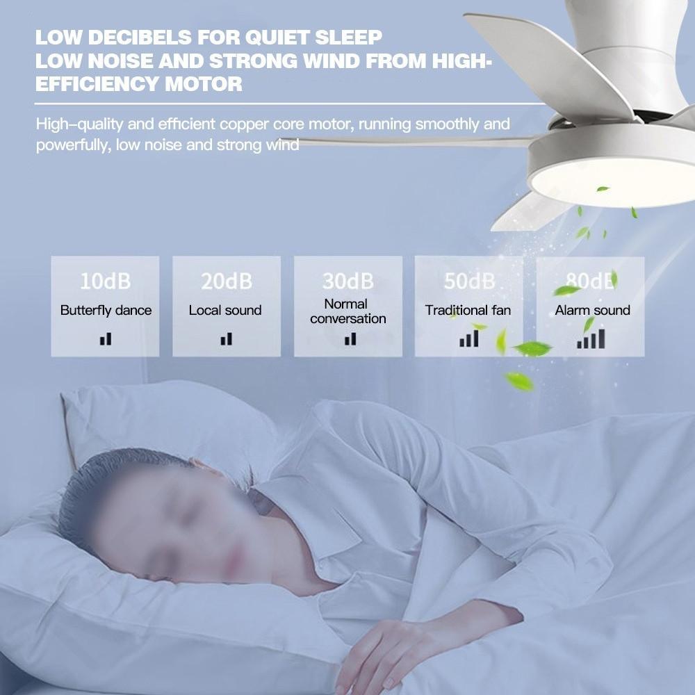 42" 52"  Lamp Frequency Conversion Remote Control Ceiling Fan Light Balcony Fan Ceiling Fan With Light LED Full Spectrum Fan