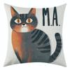Новая серия мультяшных кошек Льняная наволочка для праздничного украшения и чехол для подушки в машину