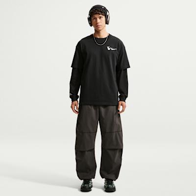Unisex Nike Sportswear T Shirts Unisex Black Crew Neck Moderate Other
