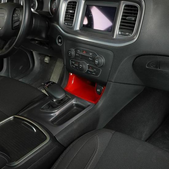 Red Central Console Interior Exterior Decor Set Cover Trim for Dodge Charger 15+