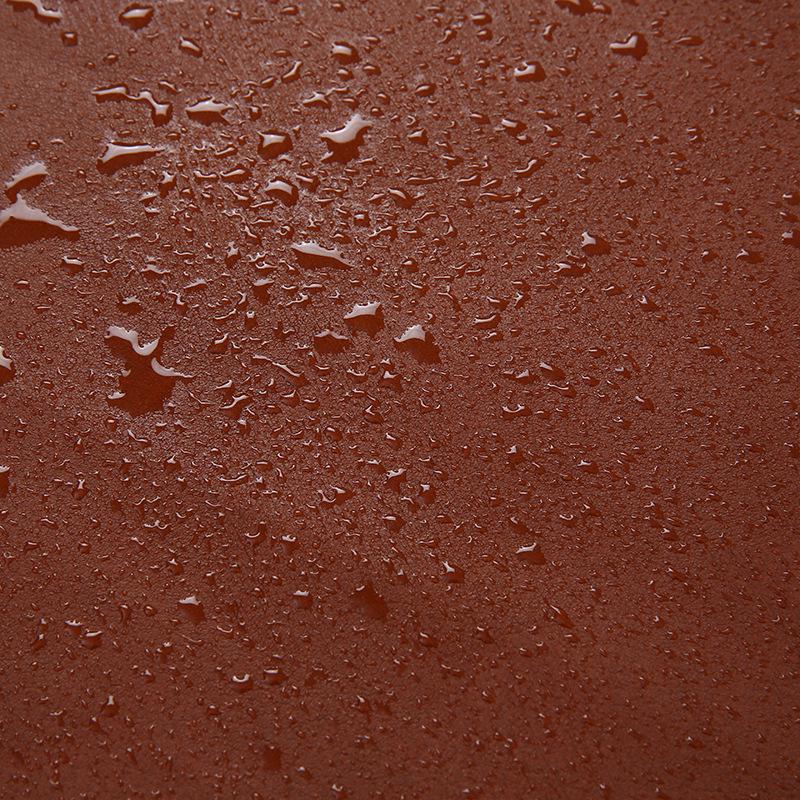 PU Faux Cowhide Grain Yoga Mat Fabric: 0.65mm Microfiber with Absorbent, Breathable Velvet Lining