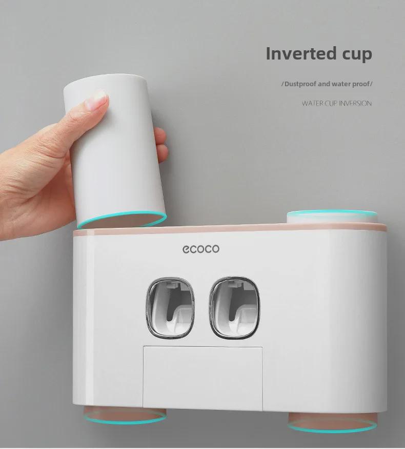 Дозатор зубной пасты и держатель зубных щеток Yikeke для семьи из четырех человек — настенный, не требует сверления