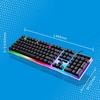 Wired USB Computer Keyboard Colorful Backlight Keyboard Waterproof Game Keyboard