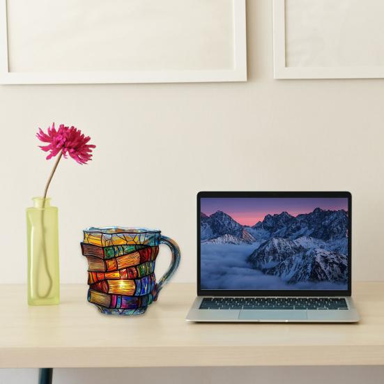 Кружка-книга Расписанная вручную Штабелируемая Книжная Кофейная Чашка Уникальный Подарок для Учителя