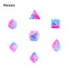 7 шт. розовые, синие, розовые, с острыми краями, смоляные кубики, многогранные кубики, подходящие для ролевых ролевых игр, настольная игра