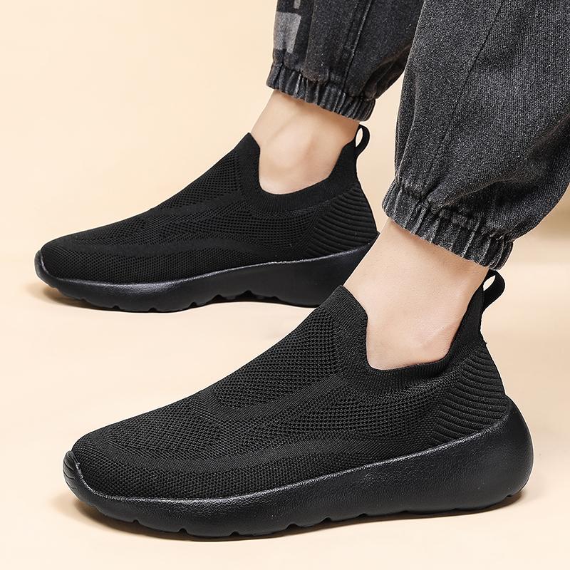 2025 Новые Удобные Дышащие Летние Спортивные Сетчатые Слипоны Легкие Вязаные Летающие Модели для Пар Больше, чем Повседневная Обувь для Ходьбы