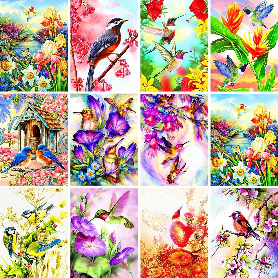 5D DIY Diamond Painting Animal Bird Cross Stitch Kit Full Diamond Embroidery Gift Mosaic Art Rhinestone Decoration Picture