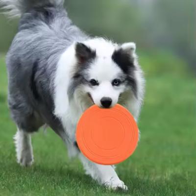 Силиконовая летающая тарелка, забавная игрушка для собак и кошек, игра для собак, летающие диски, устойчивые к жеванию, обучение щенков, интерактивные товары для домашних животных