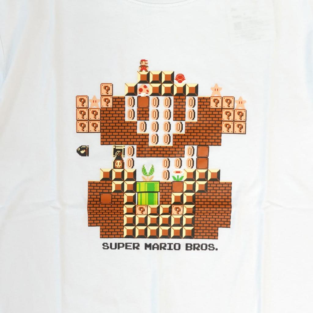 FinePlus Футболка с коротким рукавом Super Mario Bros. Марио Пиксельный Марио Мейкер Ретро Персонаж Футболка