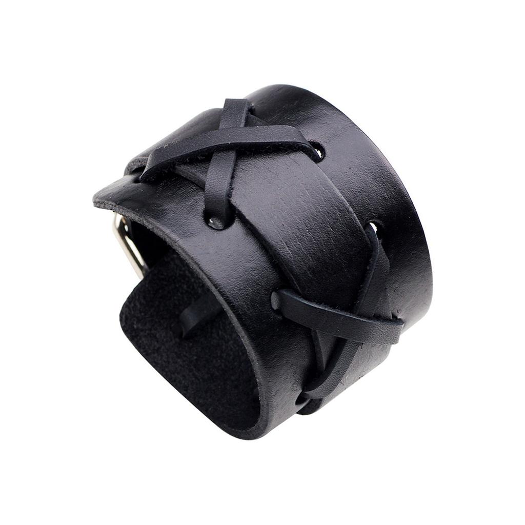 1 шт. Винтажный панк браслет-манжета из натуральной кожи для мужчин ручной работы кожаный браслет стимпанк ювелирные изделия мужские браслеты