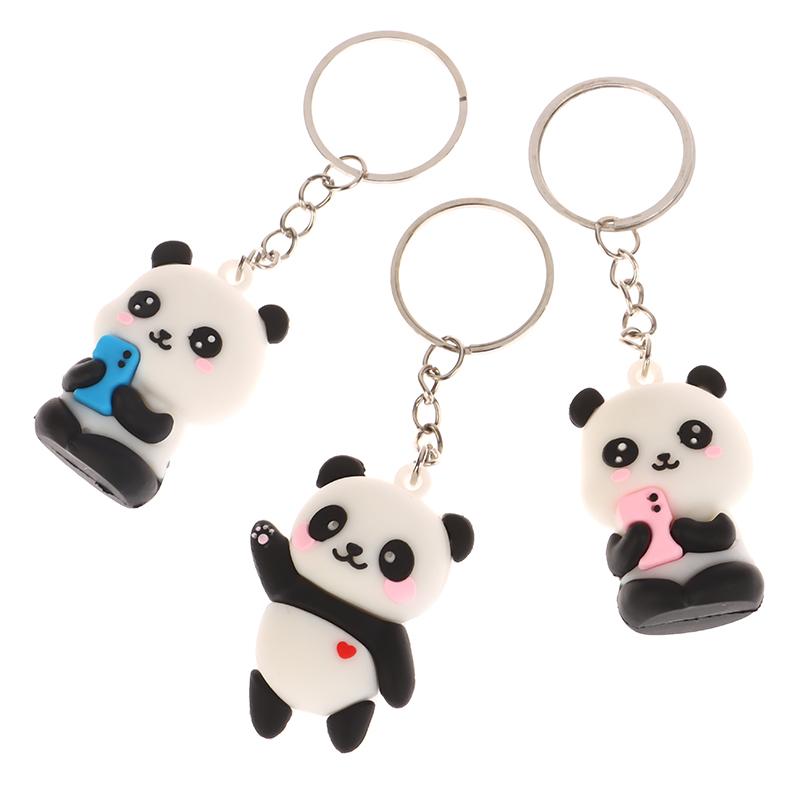 Милый мультяшный брелок для ключей в виде панды, подвеска для автомобиля, сумка, брелки для женщин, ювелирные изделия, подарок, милый брелок для ключей в виде панды, аксессуары