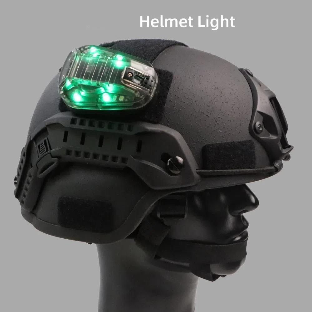 Waterproof Sports Helmet Light Multi-Color Helmet IR Lamp Helmet Flashing Light Night Activities