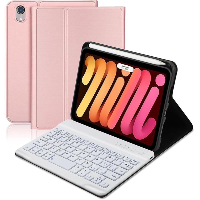 Wireless keyboard case for iPad mini 7th generation (A17 Pro) 2024 8.3-inch, with pen slot