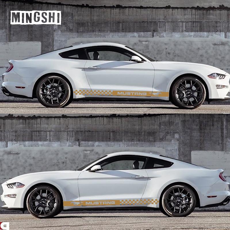 Ford Mustang Side Skirt Stripe Decoration - GT Edition Car Sticker