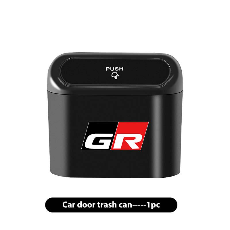 Hanging Car Trash Can Garbage Dust Case Storage with Lid Bin For Toyota GR Yaris Corolla Prius Aqua Vios Mirai Hilux Auris CHR FF7
