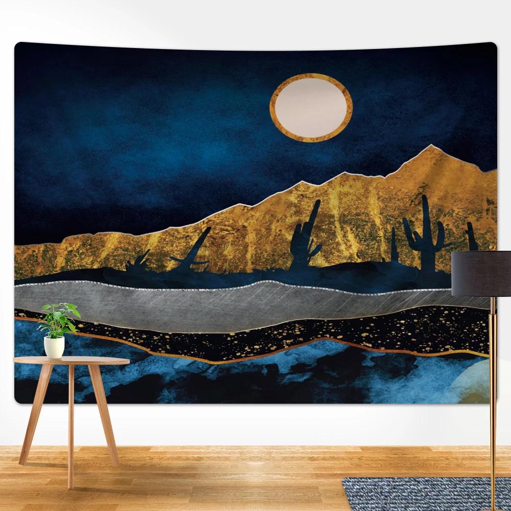 Nordic Mountain абстрактный настенный домашний гобелен психоделическая сцена фоновая ткань
