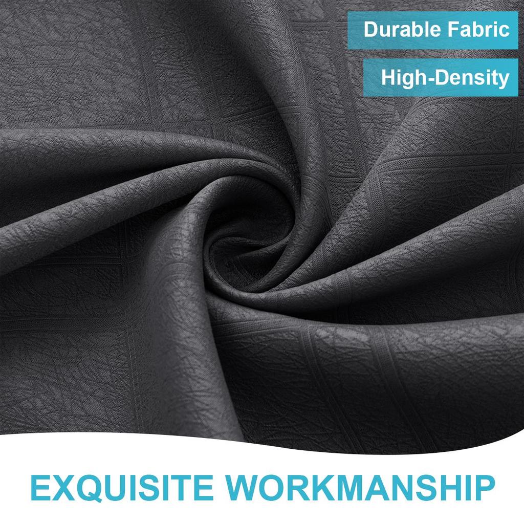 1 Panel Outdoor Curtains, Waterproof UV Protection Blackout Curtain with Eyelets, 3D Textured Indoor Outdoor Drapes for Garden, Pergola, Gazebo