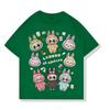 Labubu Cartoon Pattern Women T-shirt 3D Print Casual Fashion Plus Size Short Sleeve Clothes Tops Tees