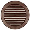 Grille D'aération - KOTARBAU - Ronde - Fi 100 Mm - Marron - Moustiquaire