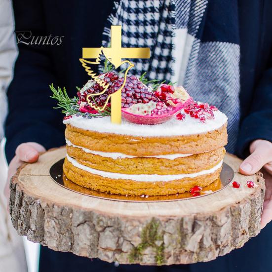 Полый голубь мира, топпер для торта, твердый религиозный крест, вставка для торта, крещение, первое причастие, детский душ, топперы для кексов, декор для дня рождения