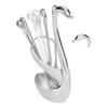 Tableware   Zinc Alloy Fruit Dessert Tasting Forks Spoon with   Base for Home Kitchen