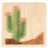 Complete String Art Kit - Wall Decoration - Cactus Picture - Wood - Multicolored - Interior