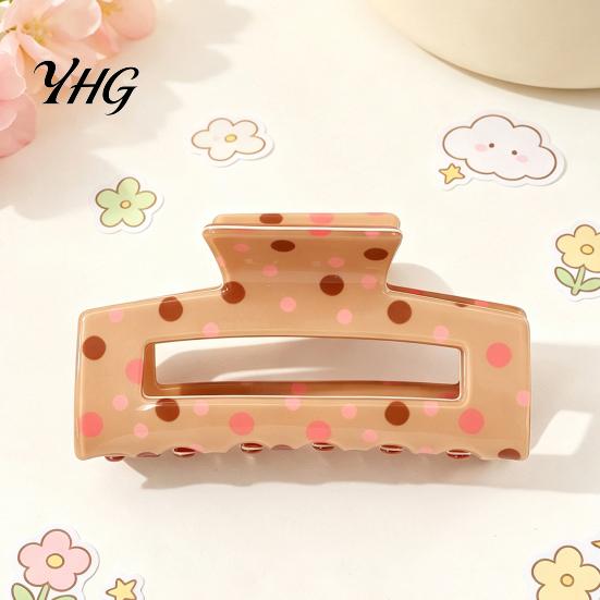 Decorative Hair Pins for Travel Colorful Polka Dot Claw Clip Women, Sweet Macaron Style Non-slip Shark Trendy Accessories Women Gripper Thick